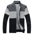 Men's Thick Velvet Zipper Cardigan Autumn Winter Warm Coat