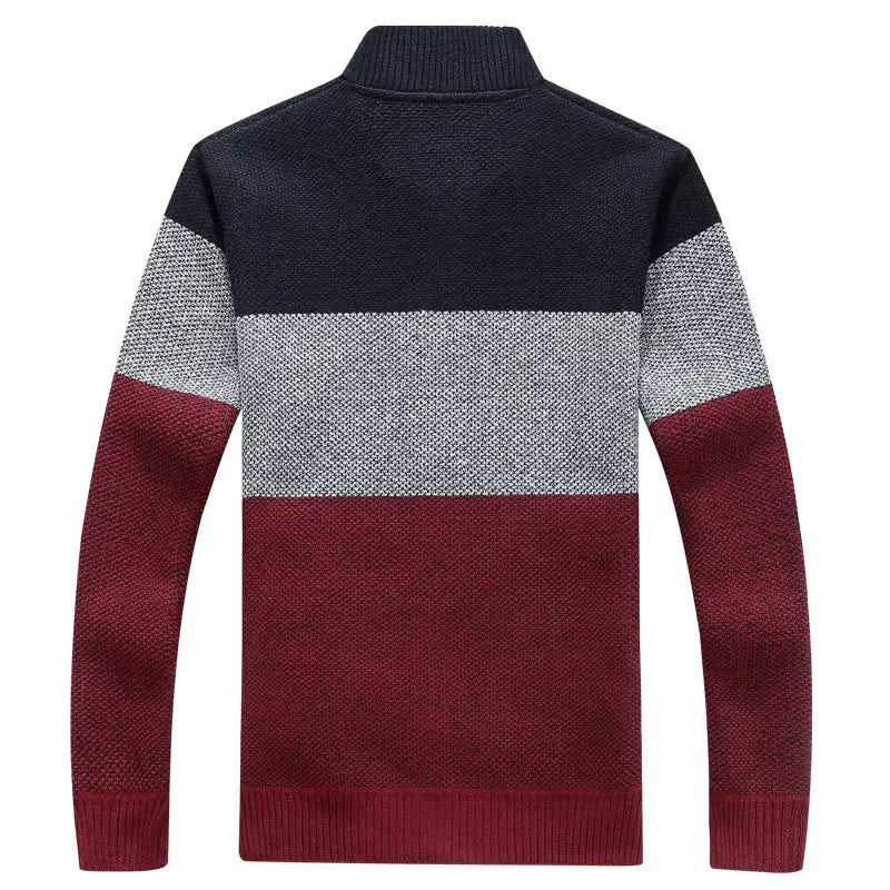 Men's Thick Velvet Zipper Cardigan Autumn Winter Warm Coat