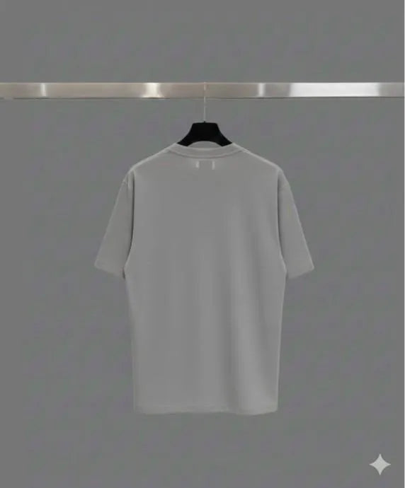 Men's Grey Printed Dri Fit T-Shirt Round Neck Small to XL