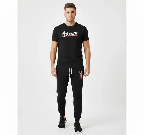 2 Pcs Men's Micro Interlock Printed Track Suit