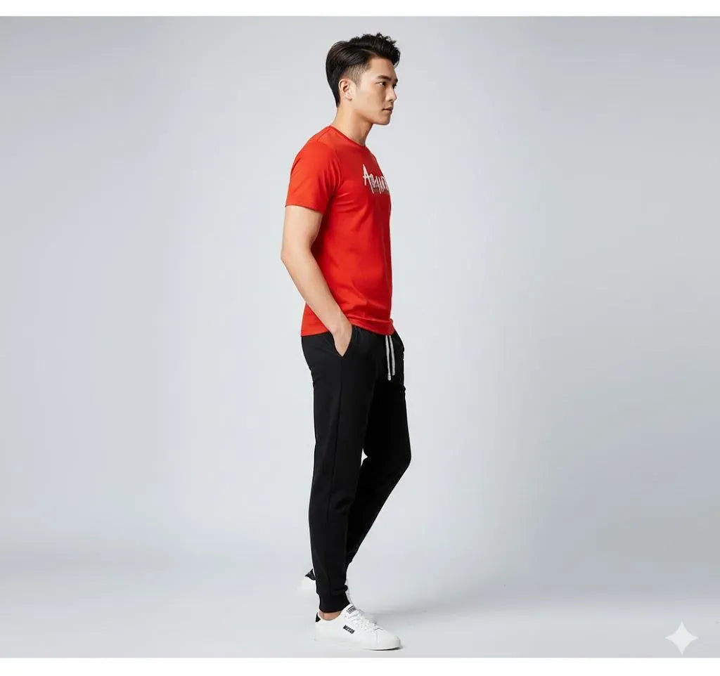2 Pcs Men's Micro Interlock Printed Track Suit