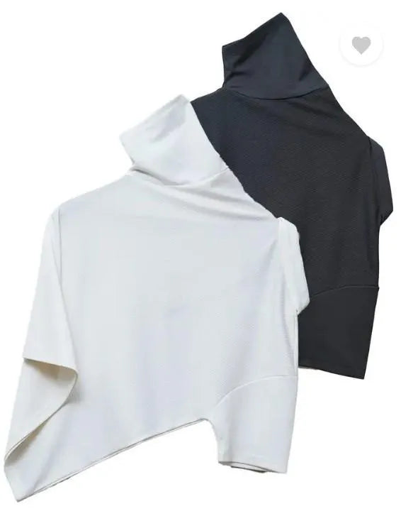 Men's Black & White Hooded Neck Sweatshirt Set